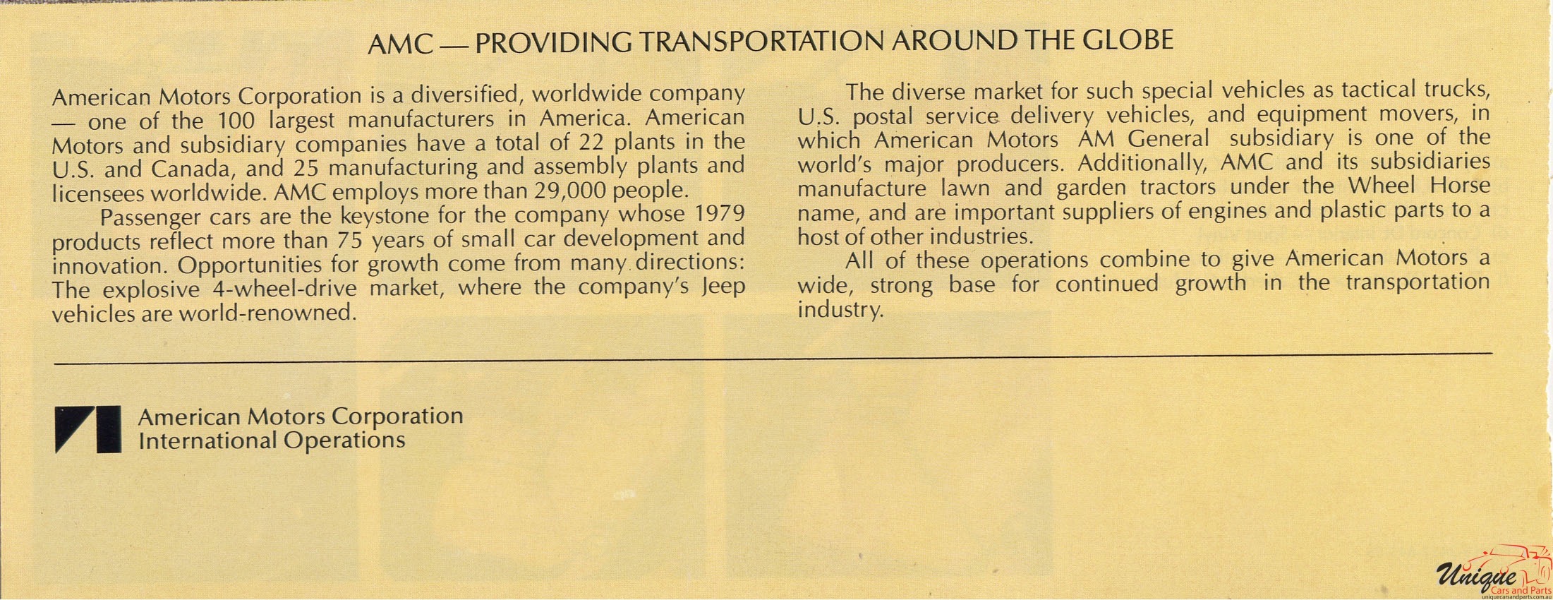 1979 AMC Range Brochure Page 5